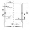 Celes Coastal Polycarbonate Black Square Up & Down Wall Light